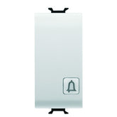Koros-illuminated button + bell indicator 1 module glossy white